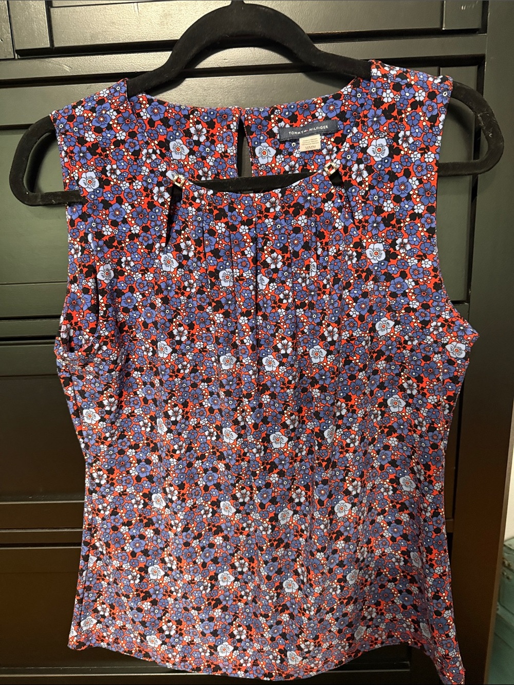 Tommy Hilfiger Red and Blue Floral Sleeveless Camisole